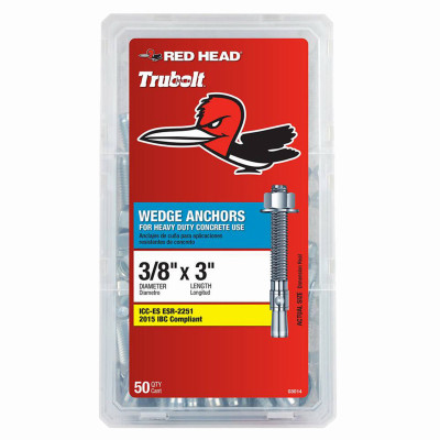 GRK 3/8" x 3" Wedge Anchor 50-Ct.