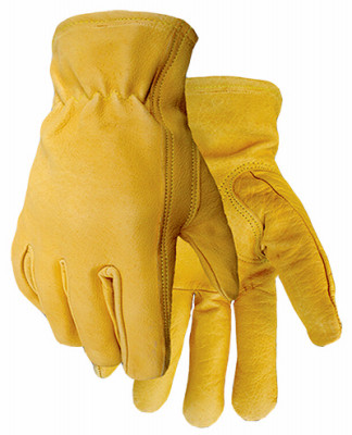 Leather Work Gloves, Premium Buffalo, Men's L
