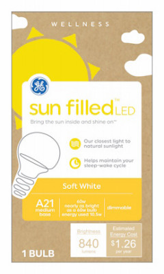 LED Light Bulb, Sun Filled, Frosted, A21, 840 Lumens, 11 Watt