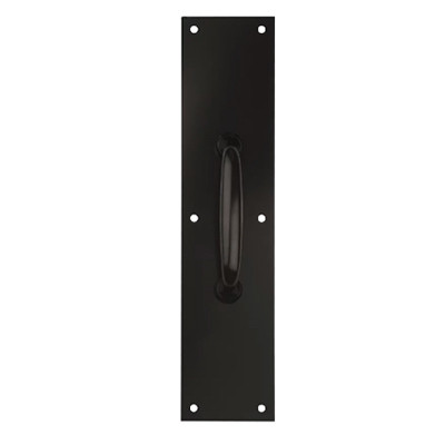 Door Pull Plate, Oil Rubbed Bronze, 3-1/2 x 15 In.