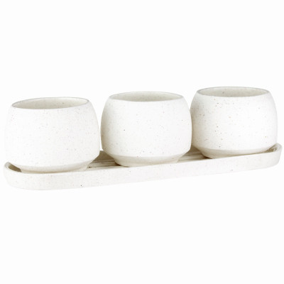 3CT WHT Stone Planter (2 pieces)
