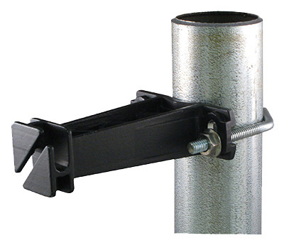 Electric Fence Insulator, For Chain-Link Post, Black, 10-Pk.