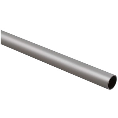Steel Closet Rod, Satin Nickel, 8 Ft.
