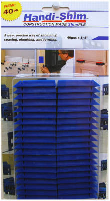 Construction Shims, Blue, 1/4-In., 40-Ct.