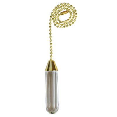 Ceiling Fan Pull Chain, Brass, 12 In.