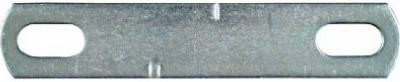 Square U-Bolt Plate, Zinc, 3/8 x 3 In.