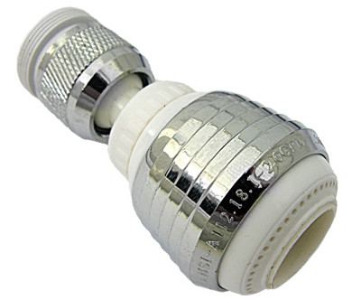 Dual-Thread Swivel Spray Aerator, Plastic, Chrome-Plated