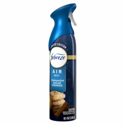 Febreze Odor-Fighting Air Freshener Spray, Room Spray, Cinnamon Sugar Cookies Air Mist, 8.1 oz, 1ct