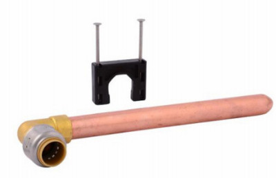 Copper Pipe Push-Fit Stubout Elbow, 1/2 x 8 In.