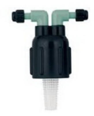 Drip Irrigation Two-Port Manifold, 1/4 Barb x 1/2 In. FPT