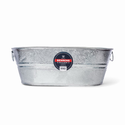 Oval Tub, Weather & Rust Resistant Steel, 7.5-Gallons