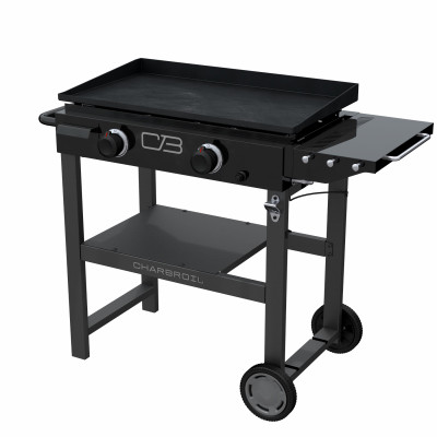 Performance 2-Burner LP Gas Griddle, With Cart, 28 In.