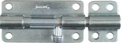Door Barrel Bolt, Heavy-Duty, Zinc, 4 In.