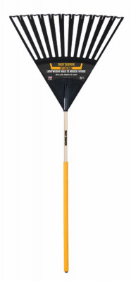 Poly Leaf Rake, 24-In., 48-In. Handle (12 pieces)