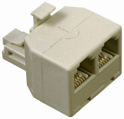 Duplex Modular Jack, Ivory (6 pieces)