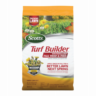 Scotts Turf Builder WinterGuard Fall Weed & Feed5 Fertilizer, 33.84 Lbs., Covers 12,000 Sq. Ft