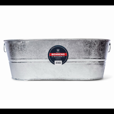 Oval Tub, Weather & Rust Resistant Steel, 10.5-Gals.