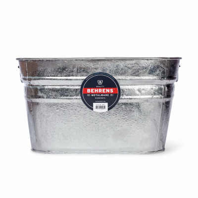 Square Pet & Stock Tub, Weather & Rust Resistant Steel, 15.5-Gallons