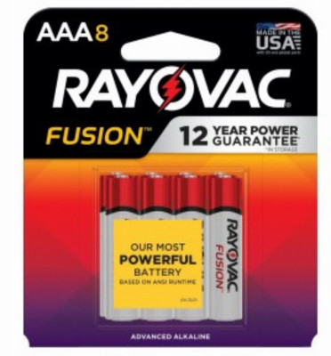 Fusion AAA (Triple A) Alkaline Batteries, 8 Pack