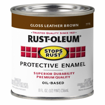 Stops Rust 1/2-Pint Gloss Leather Brown Enamel