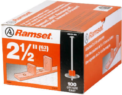 Drive Pin With Washer, .300 x 2-1/2 In., 100-Pk.