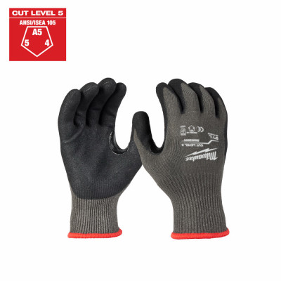 Nitrile Dipped Work Gloves, Cut Level 5, Men's L