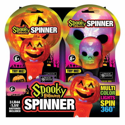 Halloween Spooky Lighted Spinners, Assorted (12 pieces)