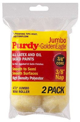 Golden Eagle Jumbo Mini Paint Roller Cover, 4-1/2 x 3/8 In. Nap, 2-Pk.