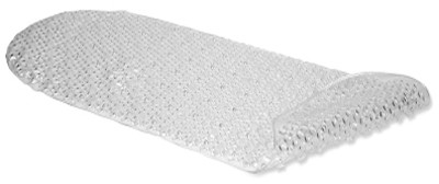 Bath Mat, Bubble, Clear Rubber, 15 x 34-1/2 In.