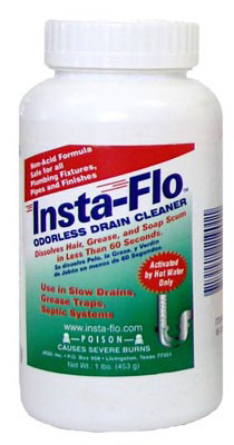 Odorless Drain Cleaner, Non-Acid, 1-Lb. (12 pieces)