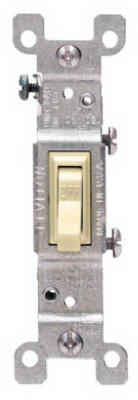 Quiet Toggle Switch With Grounding Screw, Single-Pole, Ivory, 15-Amp, 120-Volt (10 pieces)