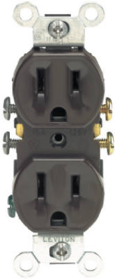 Grounding Duplex Receptacle, Residential Grade, Brown, 15-Amp, 125-Volt (10 pieces)