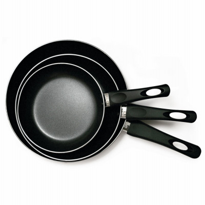 Elements 3-Pc. Fry Pan Set, Non-Stick Coated Aluminum, Gray