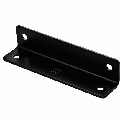 Corner Brace, Black Steel, 7-1/8 x 1.6 x 1/8 In.