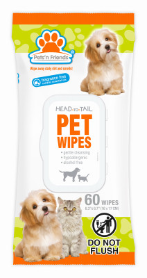 60ct Head -to-Tail Pet Wipes