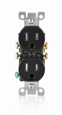 15A BLK TAMP RES OUTLET
