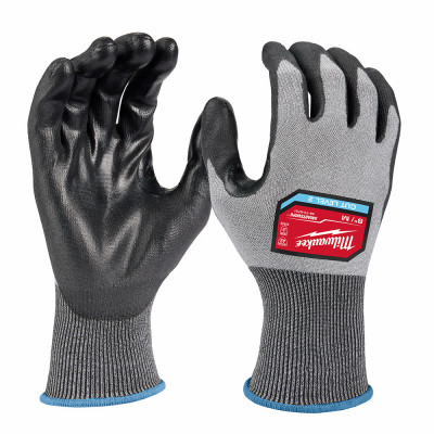 High-Dexterity Polyurethane Dipped Work Gloves, Cut Level 2, Men's L