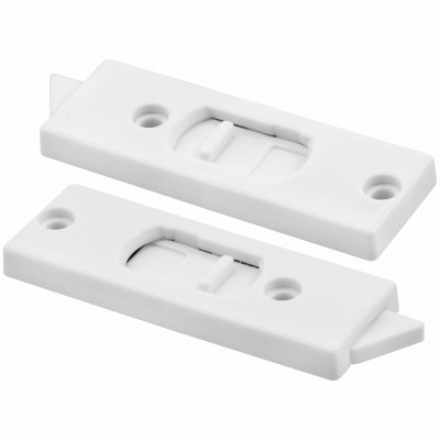 Window Lock with Spring-Loaded Tilt Latch, White Plastic, 3-3/8 In.