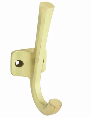 Powell Angled Wall Hook, Brushed Gold
