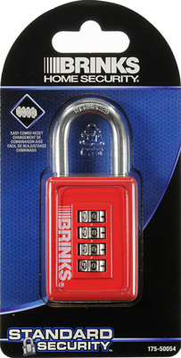 Combination Padlock, 4-Digit, Resettable, Blue Cast Steel, 1.75-In. (4 pieces)