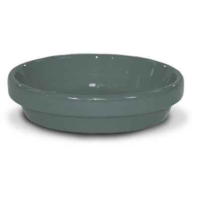 Saucer, Gray Ceramic, 7.75 x 1.75-In. (10 pieces)