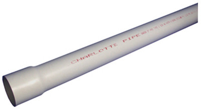 Schedule 40 DWV PVC Pressure Pipe, Bell End, 280 PSI, 2-In x 20 Ft.