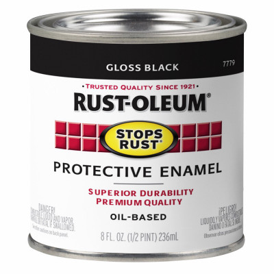 Stops Rust 1/2-Pint Gloss Black Enamel