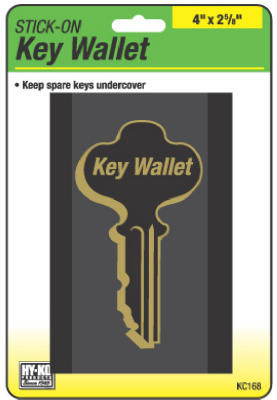 Key Wallet, Adhesive, Black