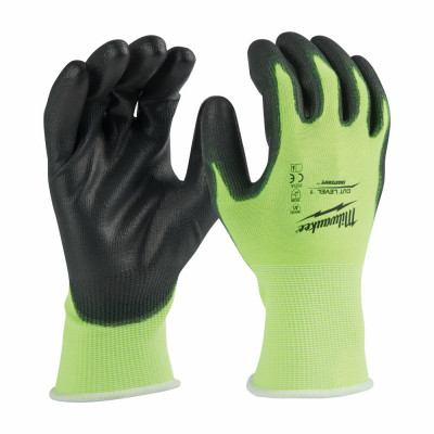 Polyurethane Dipped Work Gloves, Cut Level 1, Men's XL