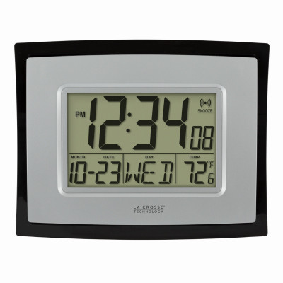 Digital Alarm Clock, Temperature, 6.8 x 8.6 In.
