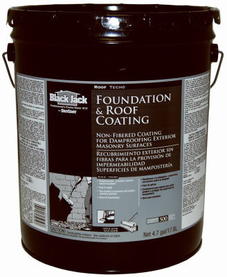 Roof & Foundation Coating, Non Fibered, 4.75-Gallons