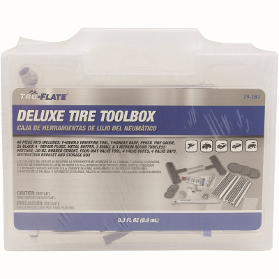 Tool Box Deluxe Tire Repair, 46 pc