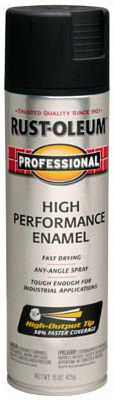 Fast Dry Professional Spray Enamel, Black Semi-Gloss, 15-oz.