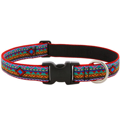 Adjustable Medium Dog Collar, El Paso Pattern, 1 x 12-20 In.